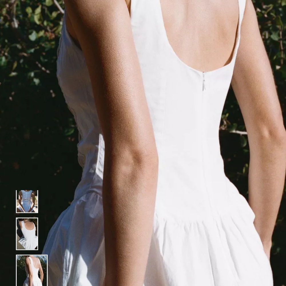 Zara White Lace Mini Dress - Picture 4 of 10